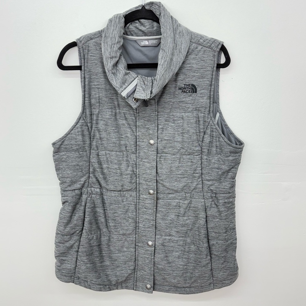 The North Face Heather Gray Quilted Vest S14